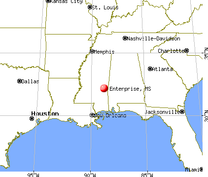 Enterprise, Mississippi map