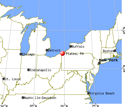 Platea, Pennsylvania map