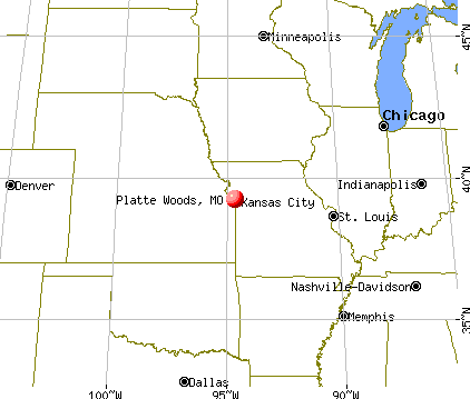 Platte Woods, Missouri map