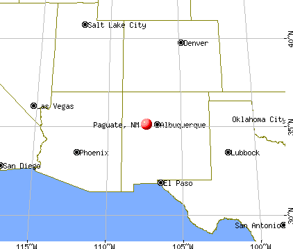 Paguate, New Mexico map