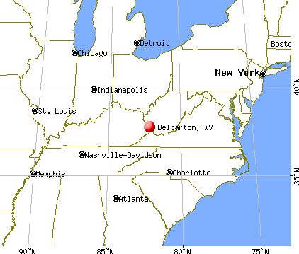 Delbarton, West Virginia map