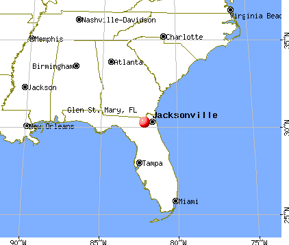 Glen St. Mary, Florida map
