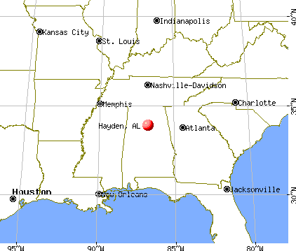 Hayden, Alabama map