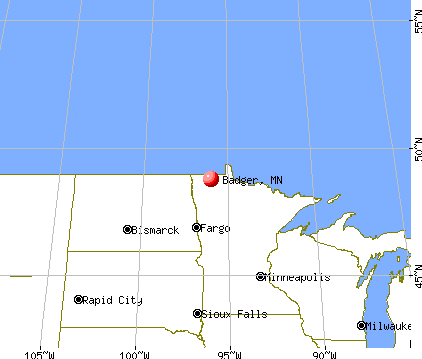 Badger, Minnesota map