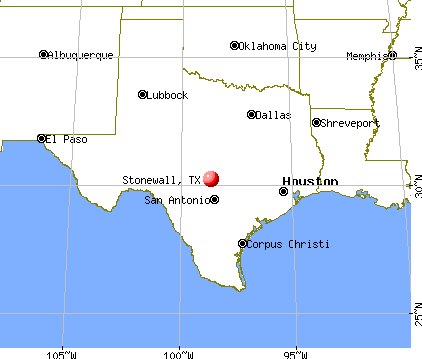 Stonewall, Texas map