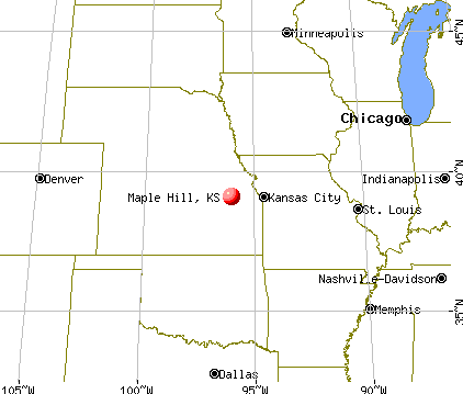 Maple Hill, Kansas map