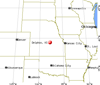 Delphos, Kansas map