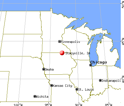 Stacyville, Iowa map