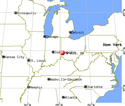 Gratis, Ohio map