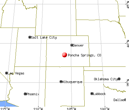Poncha Springs, Colorado map
