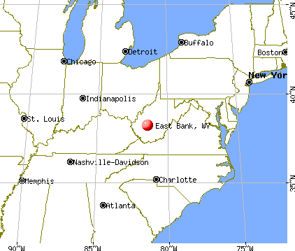 East Bank, West Virginia map