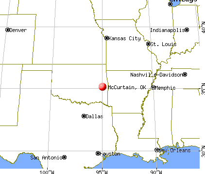 McCurtain, Oklahoma map