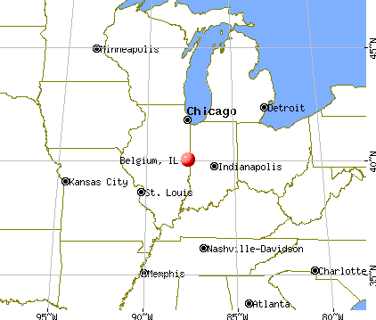 Belgium, Illinois map
