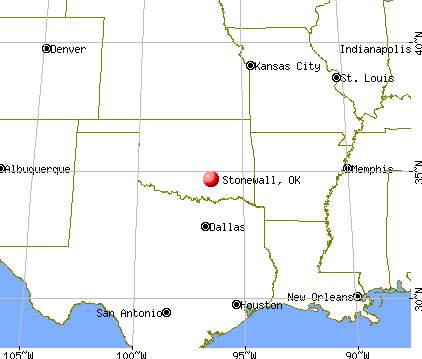 Stonewall, Oklahoma map