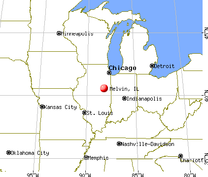 Melvin, Illinois map
