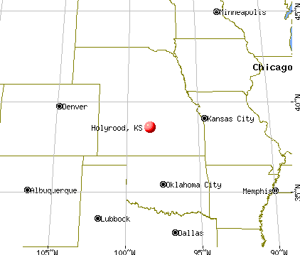 Holyrood, Kansas map