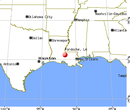 Fordoche, Louisiana map