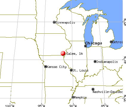 Salem, Iowa map