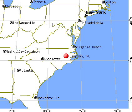Simpson, North Carolina map