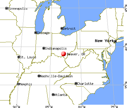 Beaver, Ohio map