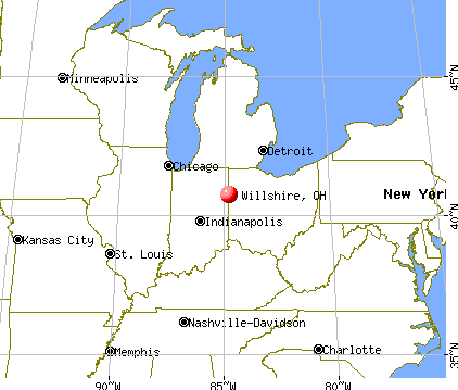 Willshire, Ohio map