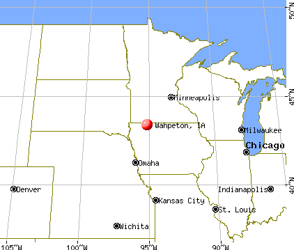 Wahpeton, Iowa map