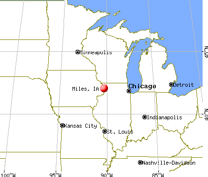 Miles, Iowa map