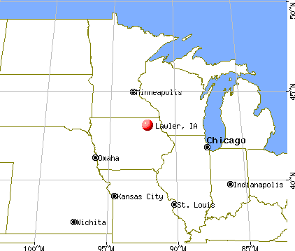 Lawler, Iowa map