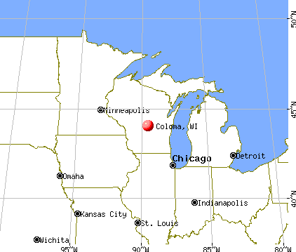 Coloma, Wisconsin map