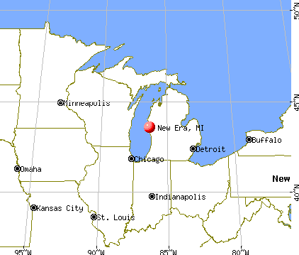 New Era, Michigan map