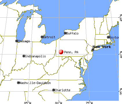 Penn, Pennsylvania map