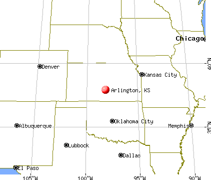Arlington, Kansas map