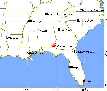 Grimes, Alabama map