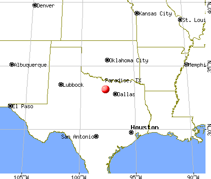 Paradise, Texas map