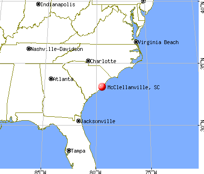 McClellanville, South Carolina map