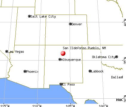 San Ildefonso Pueblo, New Mexico map