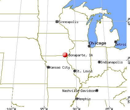 Bonaparte, Iowa map