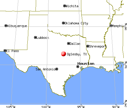 Oglesby, Texas map