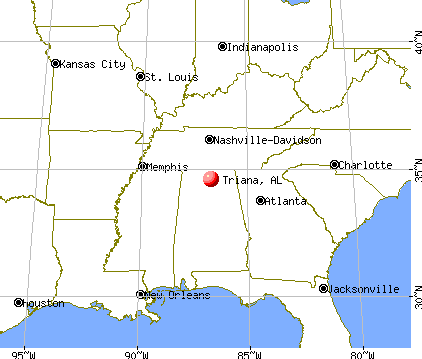 Triana, Alabama map