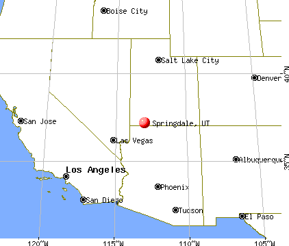 Springdale, Utah map