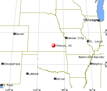 Potwin, Kansas map