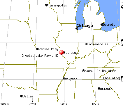Crystal Lake Park, Missouri map