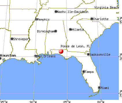 Ponce de Leon, Florida map