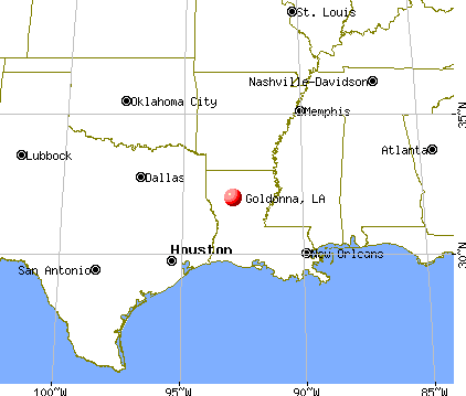 Goldonna, Louisiana map