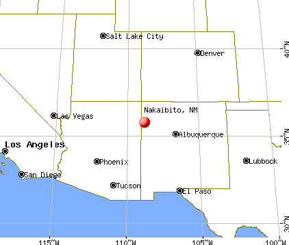Nakaibito, New Mexico map