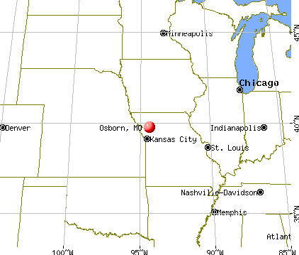 Osborn, Missouri map