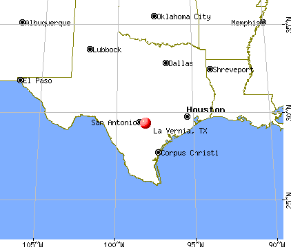 La Vernia, Texas map