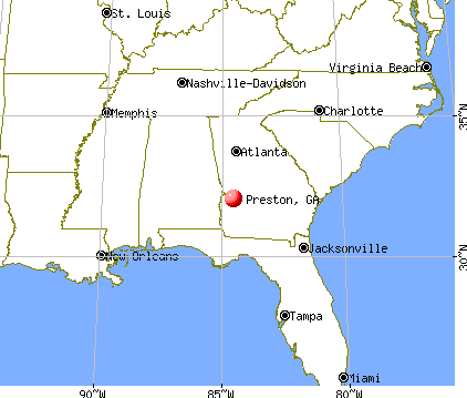 Preston, Georgia map