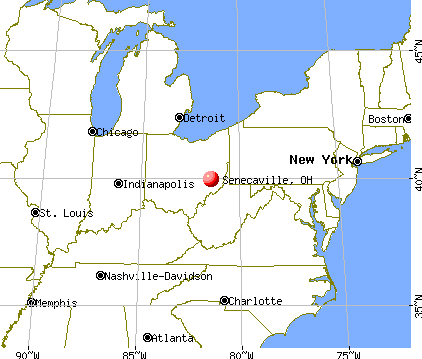 Senecaville, Ohio map