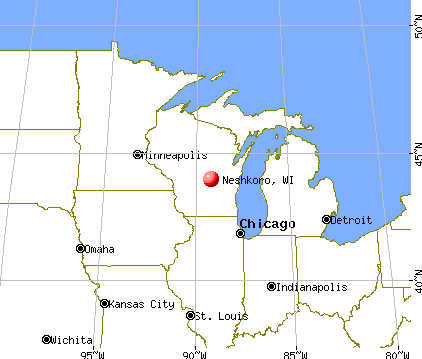 Neshkoro, Wisconsin map